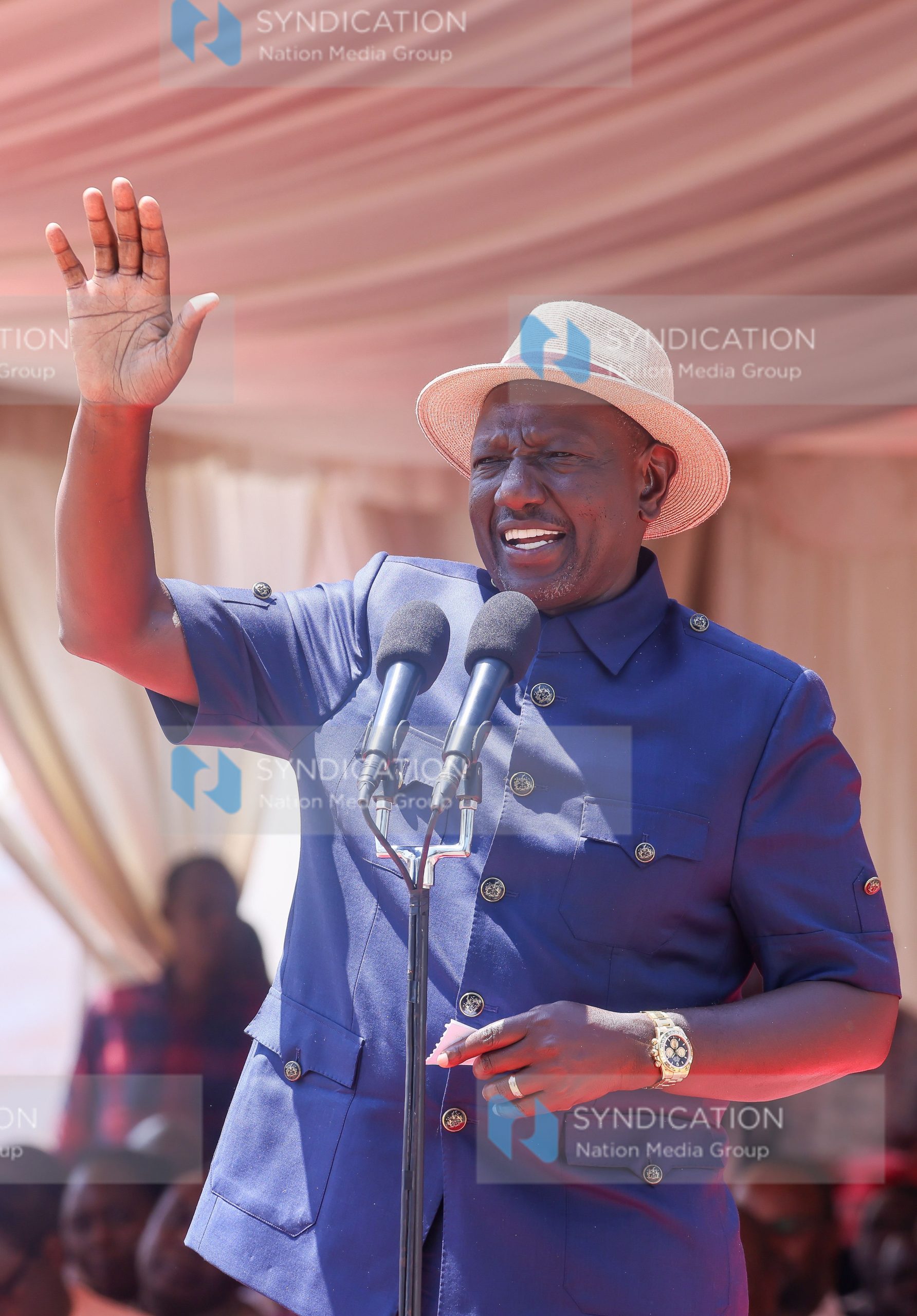President William Ruto addressing during presentation to Mumias sugar farmers