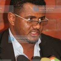 Kenya National Human Rights vice chairman Hassan Omar address the media