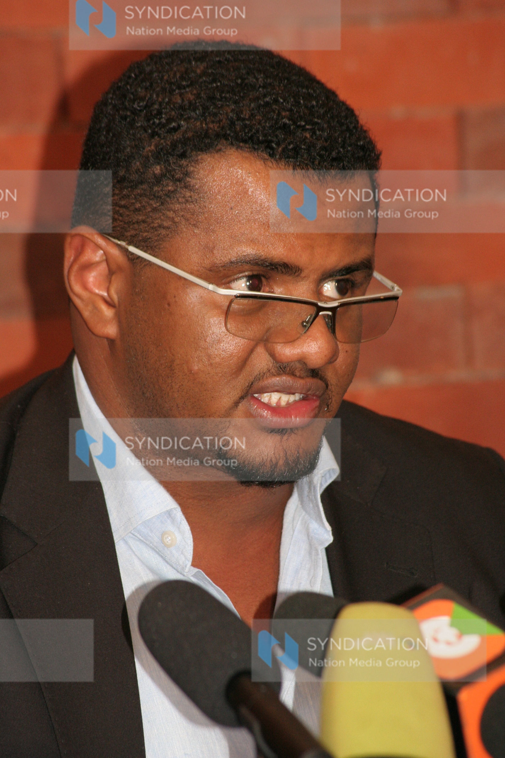 Kenya National Human Rights vice chairman Hassan Omar address the media