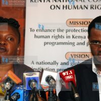 Atsango Chesoni of the Kenya Human Rights Commission{LEFT} with Hassan Omar