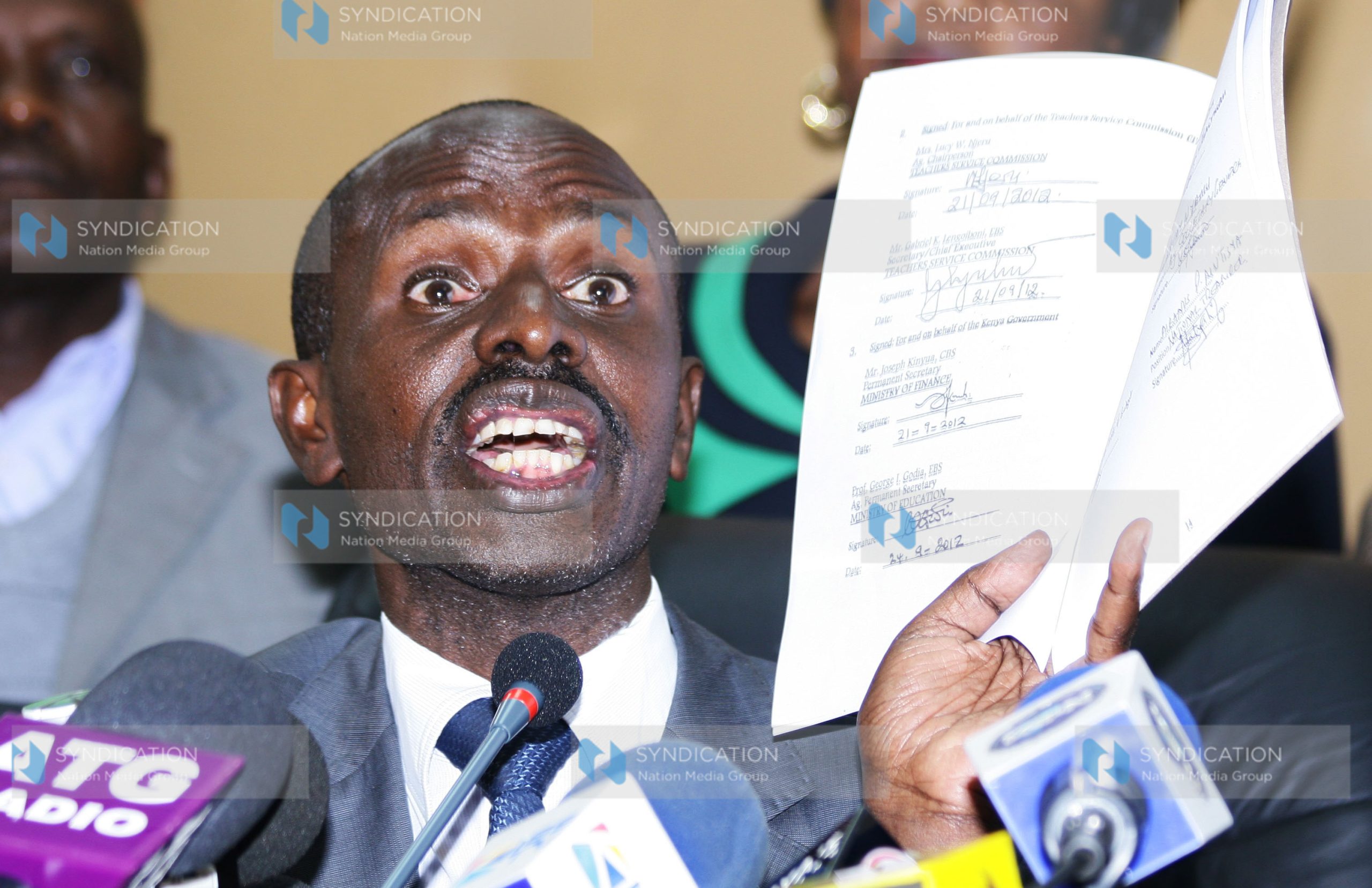 Kenya National Union of Teacher (KNUT) Chairman Wilson Sossion