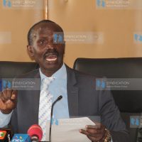(KNUT) Secretary General Wilson Sossion addressing journalist