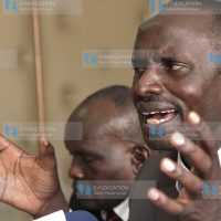 KNUT National Chairman Wilson Sossion speaks during a press briefing
