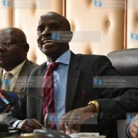 Wilson Sossion (right) with Chairman Wycliffe Omucheyi (left)