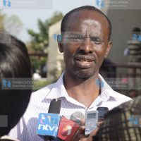 KNUT Chairman Wilson Sossion address the media