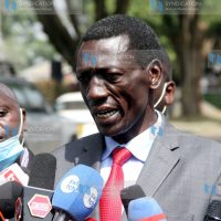 Secretary General (SG) Collins Oyuu briefs media