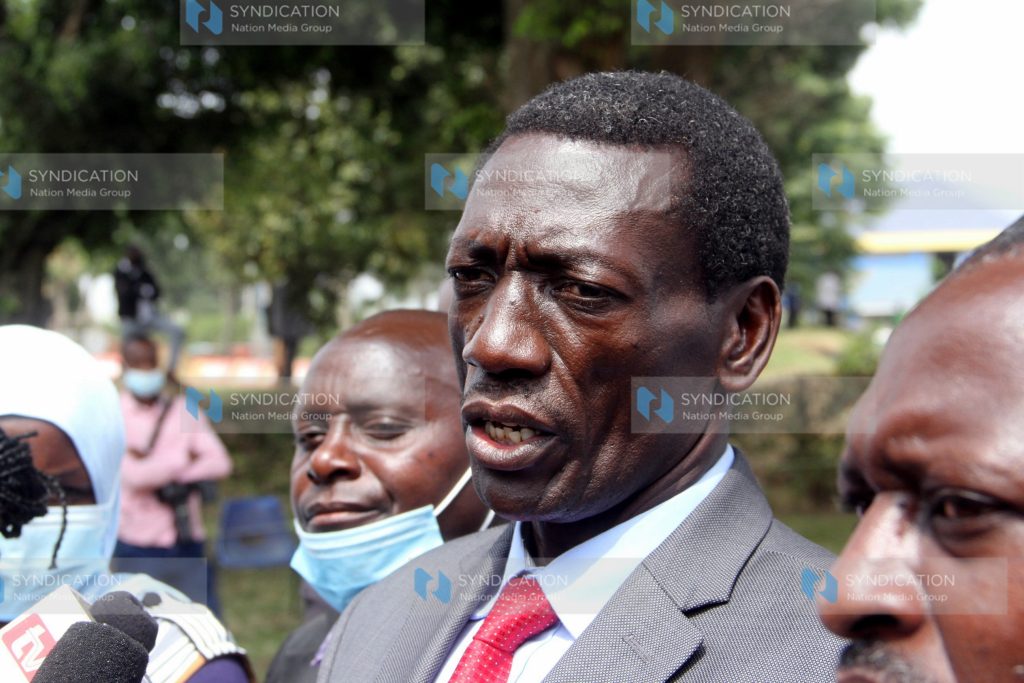 (KNUT) Secretary General Collins Oyuu briefs media