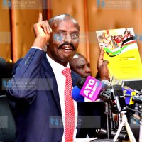 Wilson Sossion speaks during the signing of a memorandum