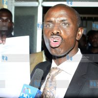 (KNUT) Secretary General Wilson Sossion addressing the media