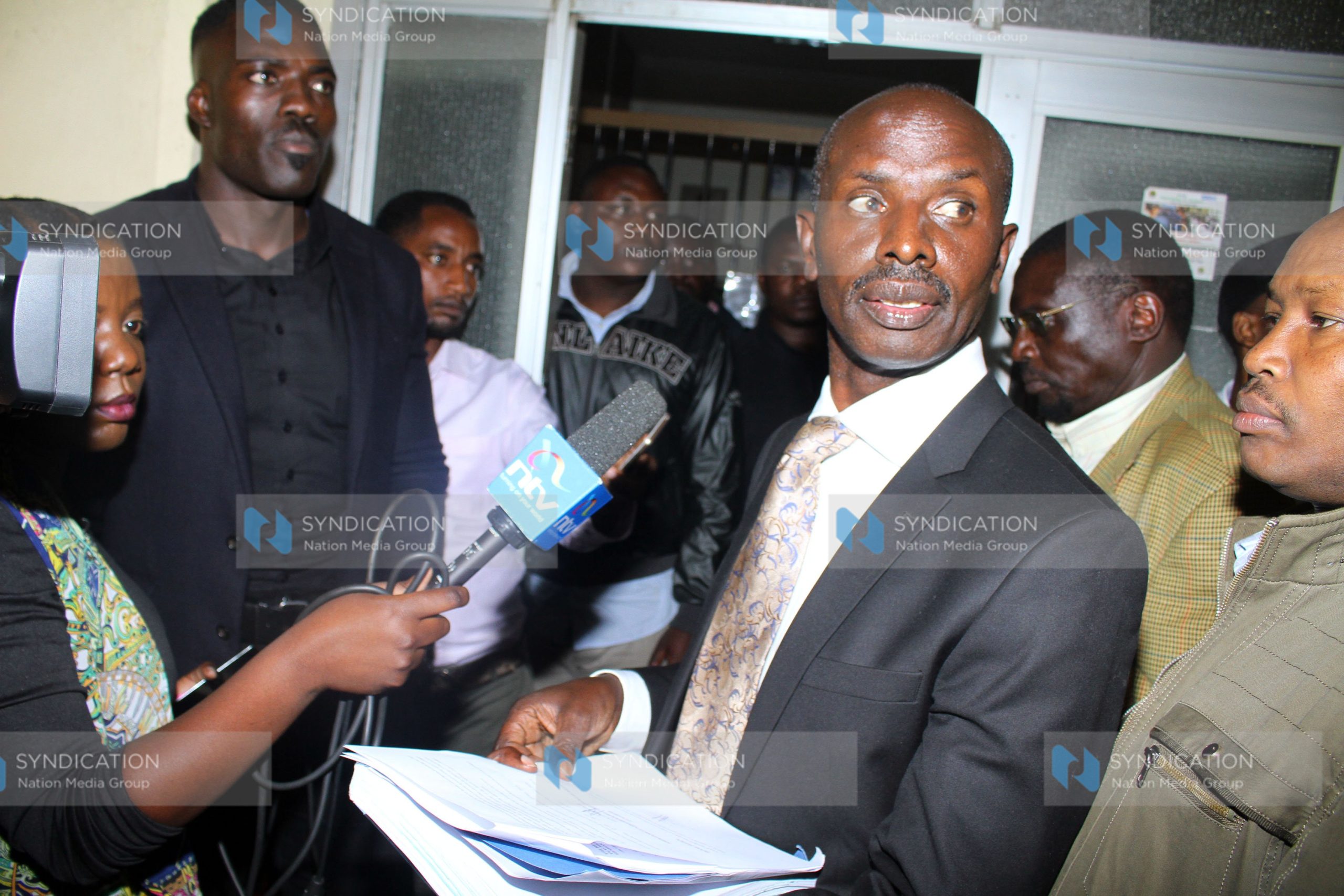 (KNUT) Secretary General Wilson Sossion addressing the media