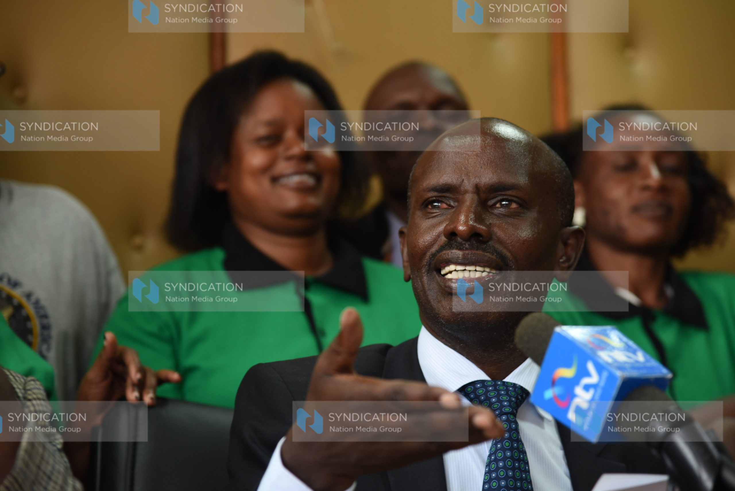 Wilson Sossion during a press briefing