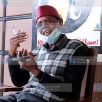 Subukia former MP Koigi Wa Wamwere during an interview at his workplace