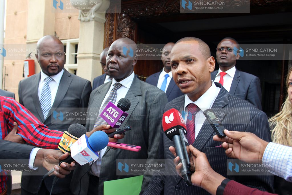 Danson Mungatana addressing Journalists