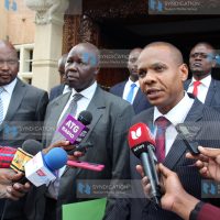 Danson Mungatana addressing Journalists