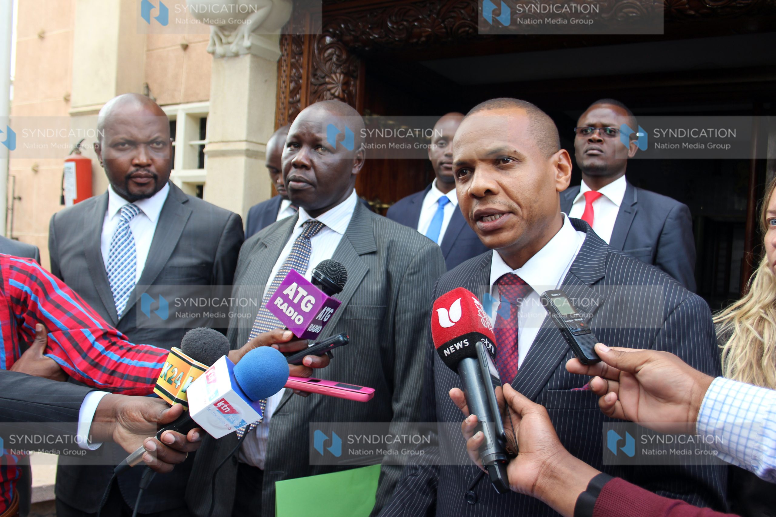 Danson Mungatana addressing Journalists