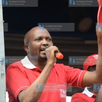 Moses Kuria the Gatundu South TNA Candidate addressing crowds