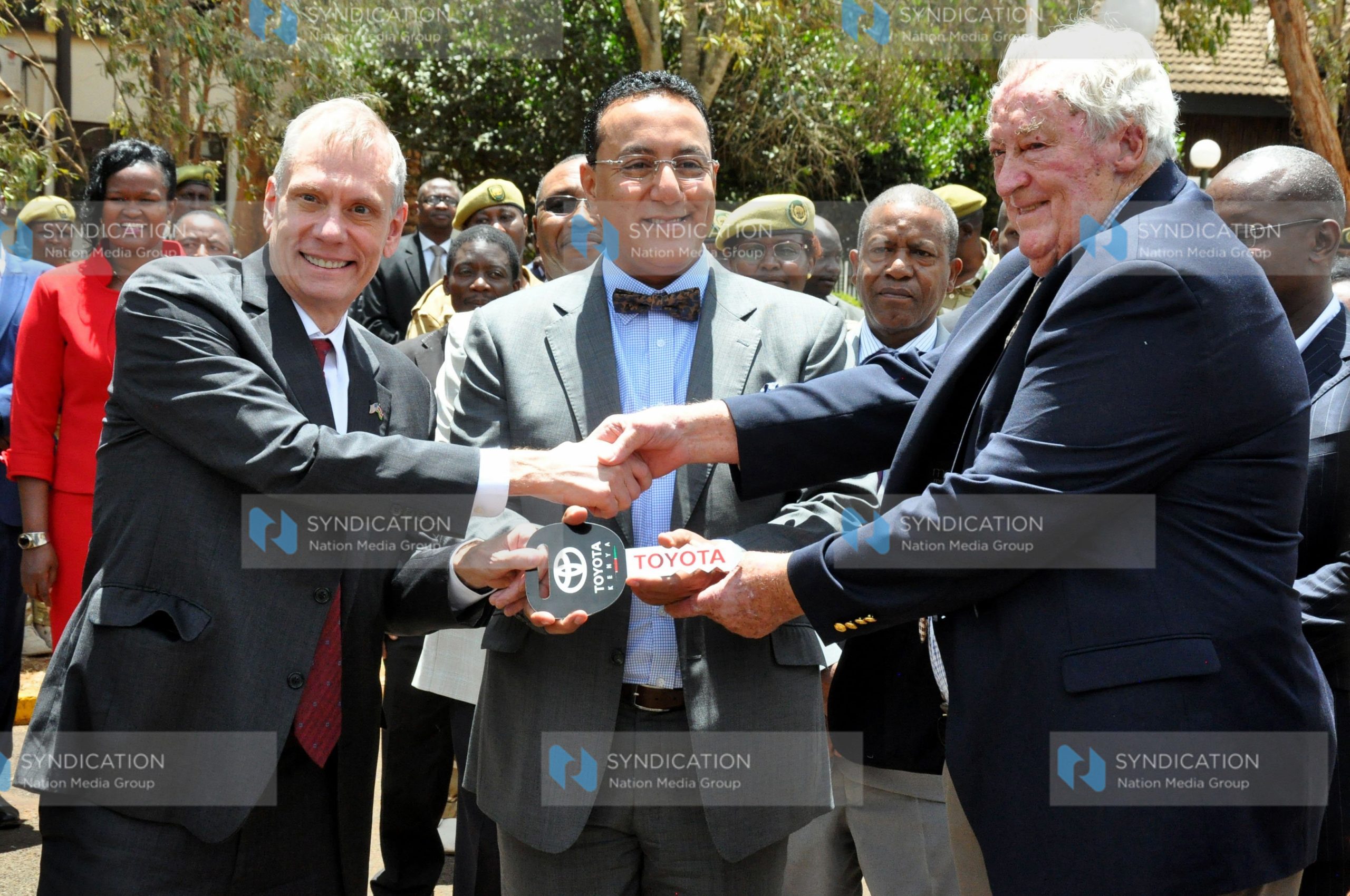 Flagging off ceremony of over the 26 Toyota Landcruiser at the KWS headquarters