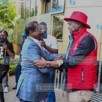 Kalonzo Musyoka (left) with Jubilee Secretary General Jeremiah Kioni