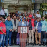 Opposition leaders led by Wiper party leader Kalonzo Musyoka (Center)