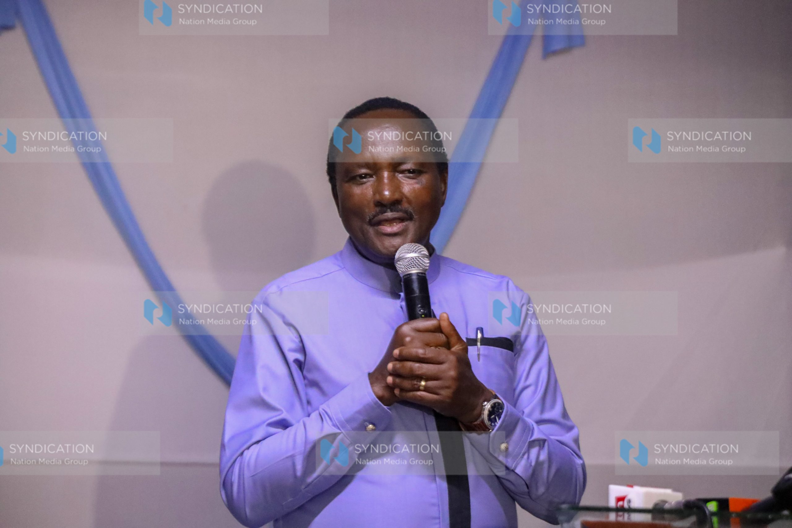 Wiper leader Kalonzo Musyoka speaking