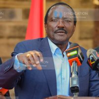 Kalonzo Musyoka addressing journalists after a NEC meeting