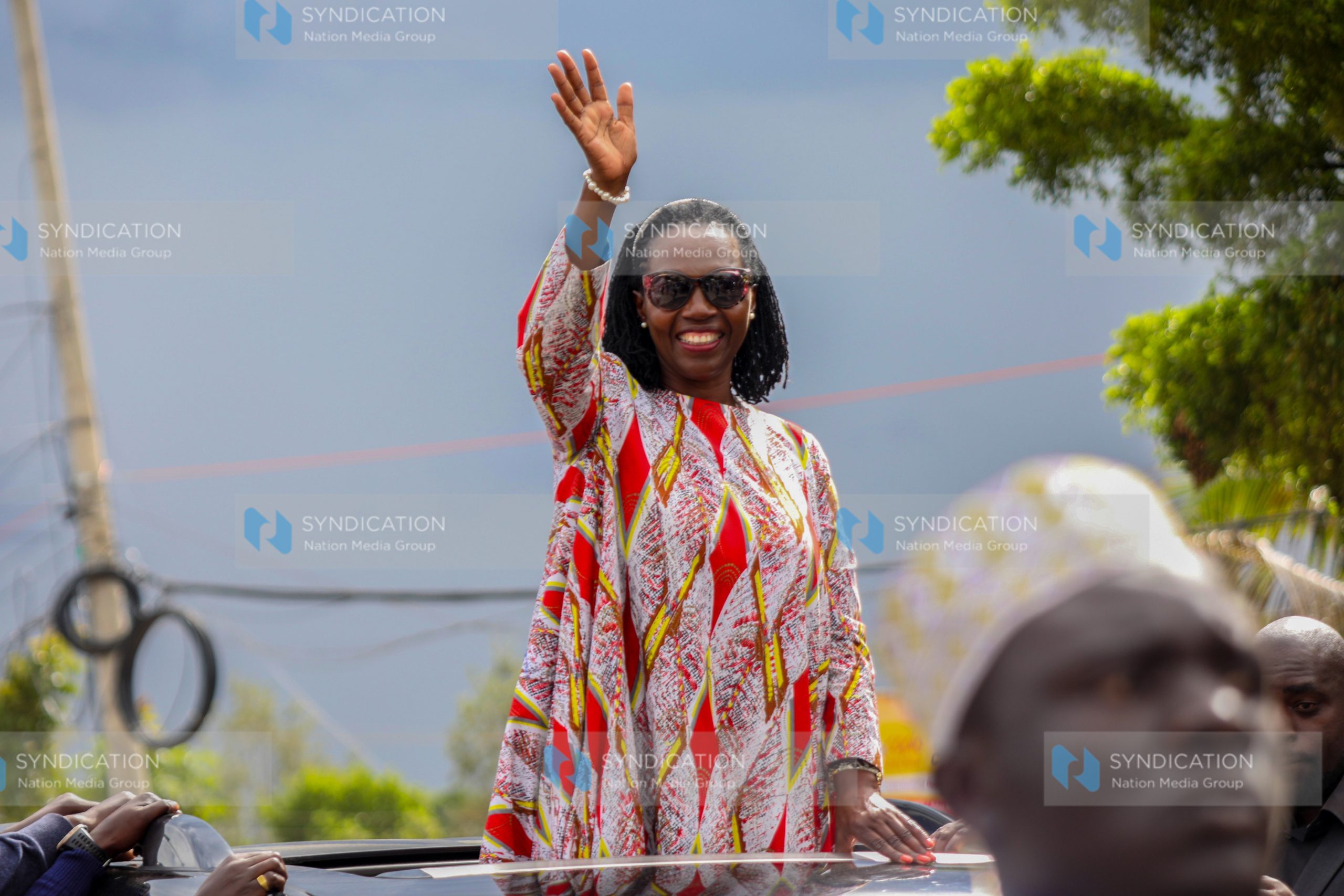 Martha Karua addressing her supporters in Imara Daima