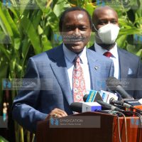 Wiper party leader Kalonzo Musyoka address press at Serena Hotel