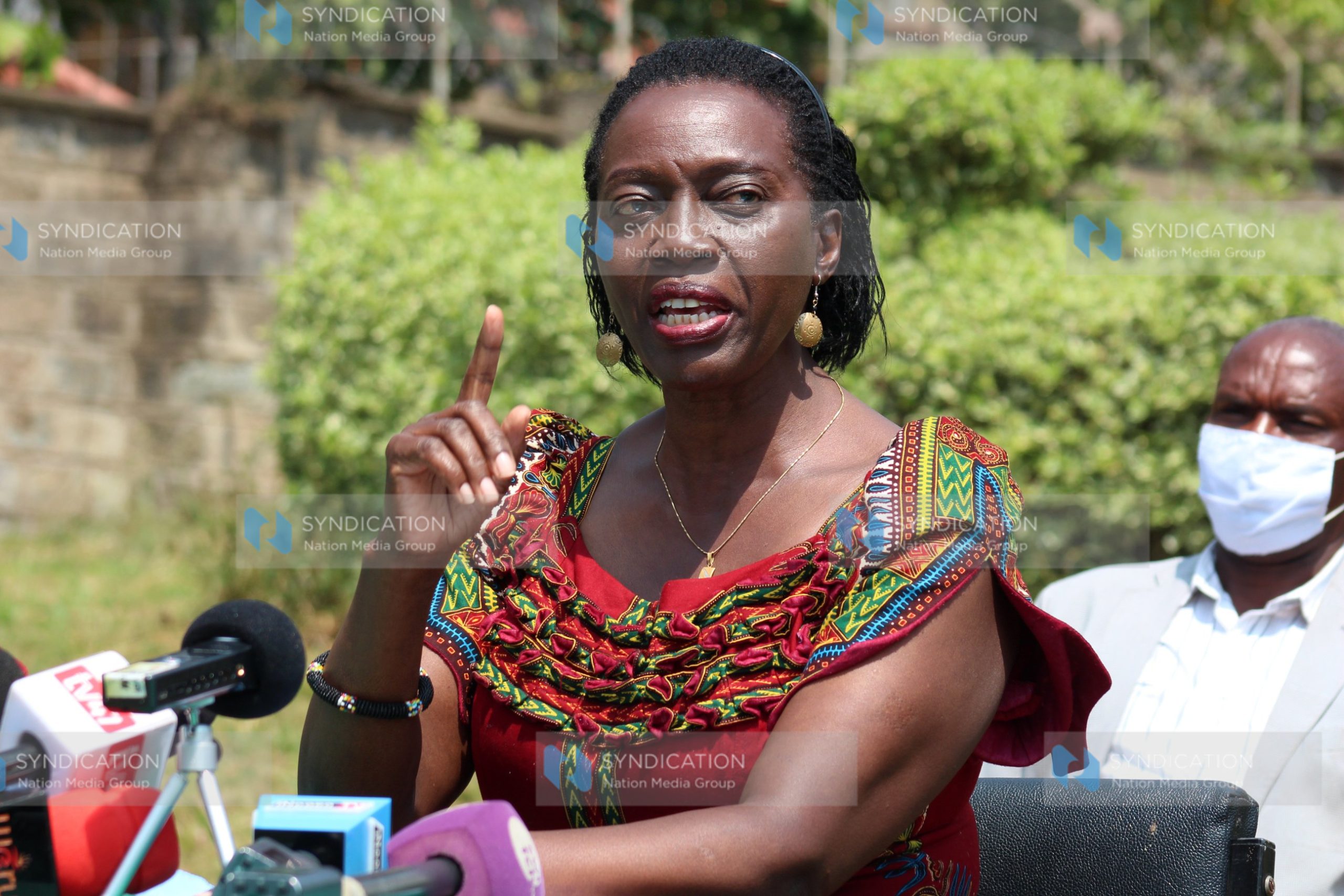 NARC-Kenya Party leader Martha Karua addressing the media