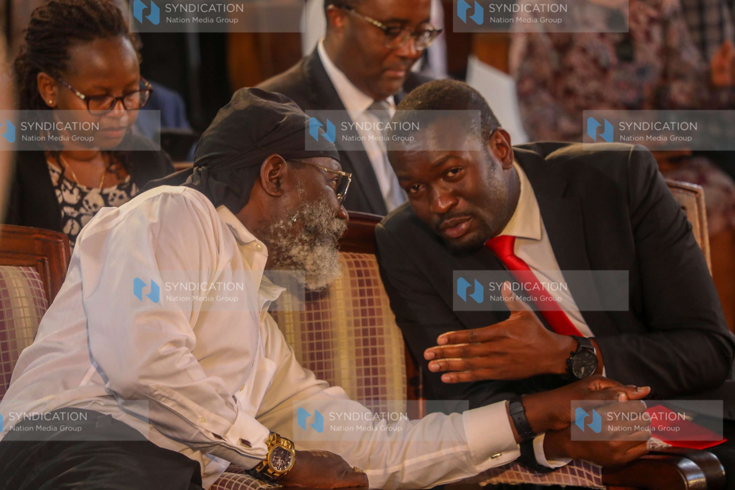 Nairobi Senator Edwin Sifuna and George Luchiri Wajackoya