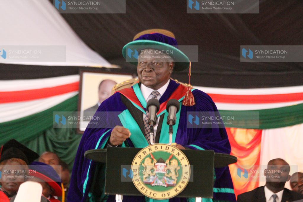President Mwai Kibaki addresses members