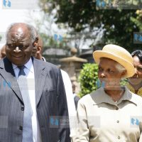 Mwai Kibaki with Environment Minister John Michuki's wife Josephine