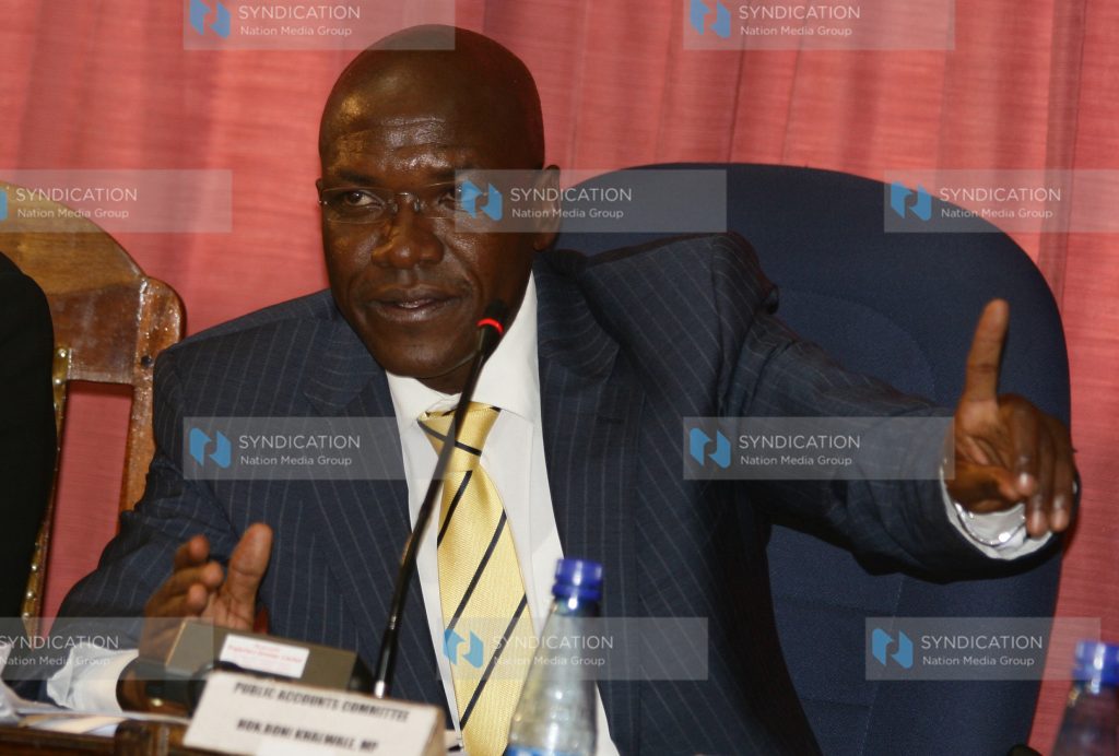 Public Select Committee on Finance chair Bony Khalwale