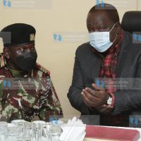 Fred Mataing’i (right) and Nyanza Regional Commissioner Magu Mutindika