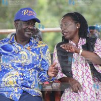 Raila Odinga (left) and his running mate Martha Karua