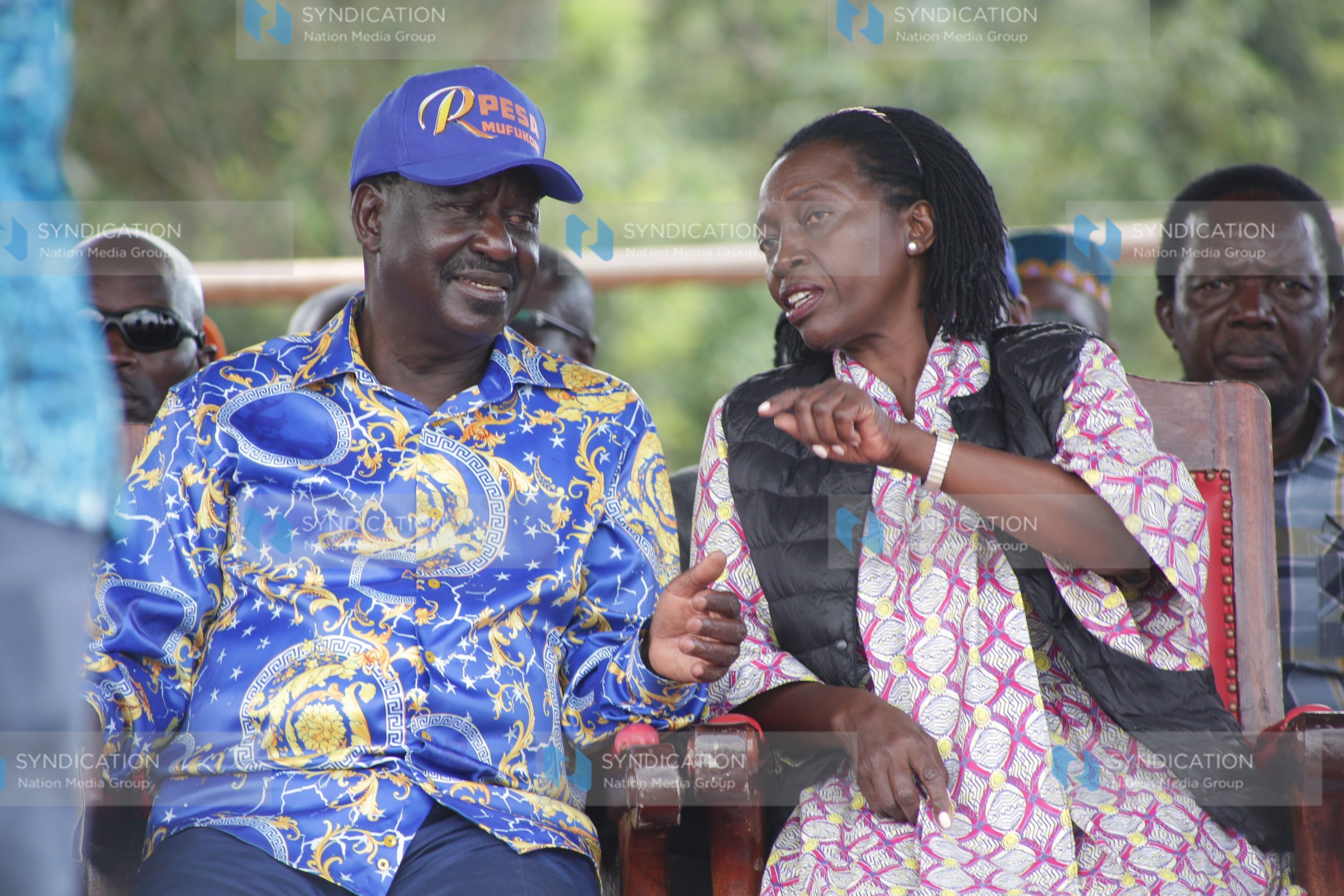 Raila Odinga (left) and his running mate Martha Karua