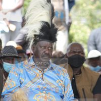 Raila Odinga moments after being installed as a Kuria elder