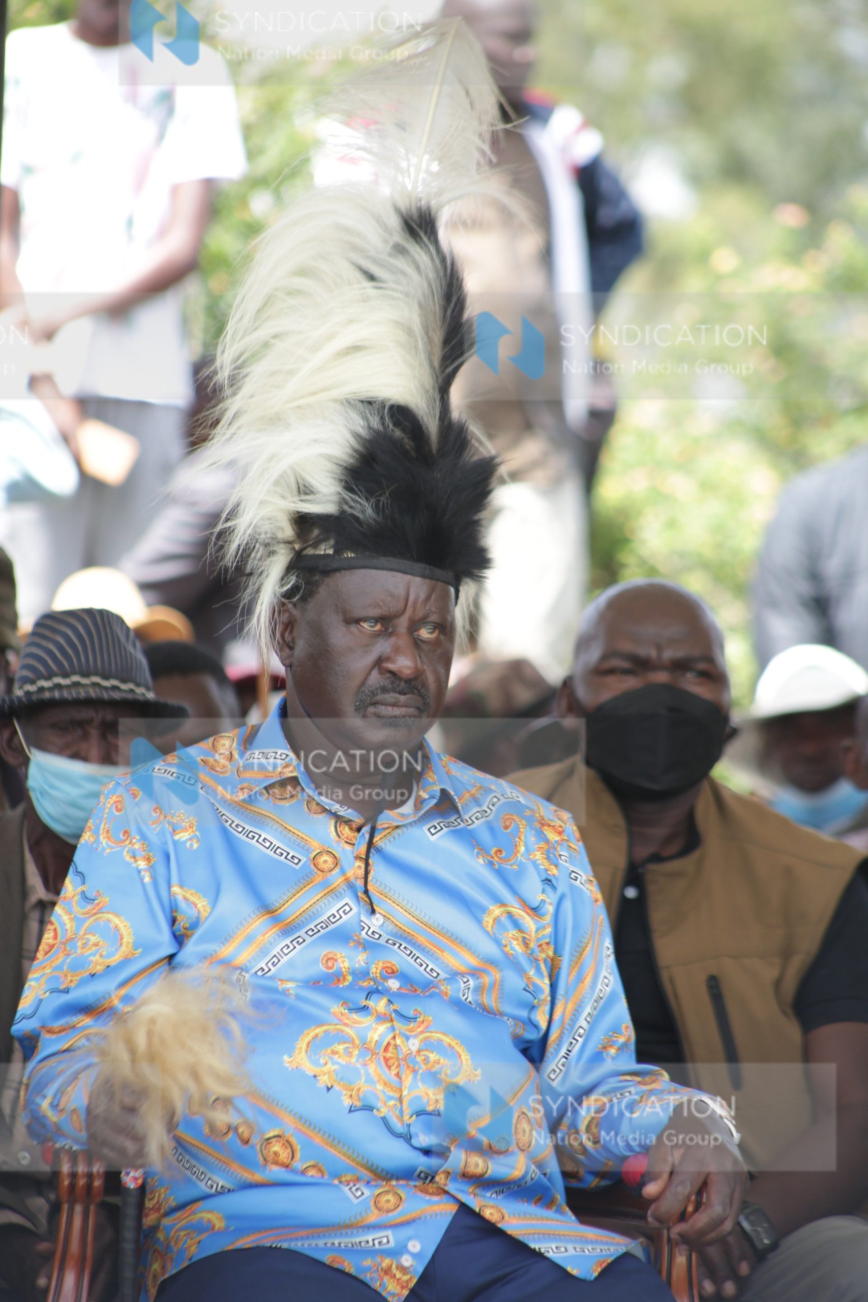 Raila Odinga moments after being installed as a Kuria elder