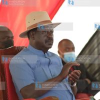 ODM leader Raila Odinga during fundraiser for school construction works