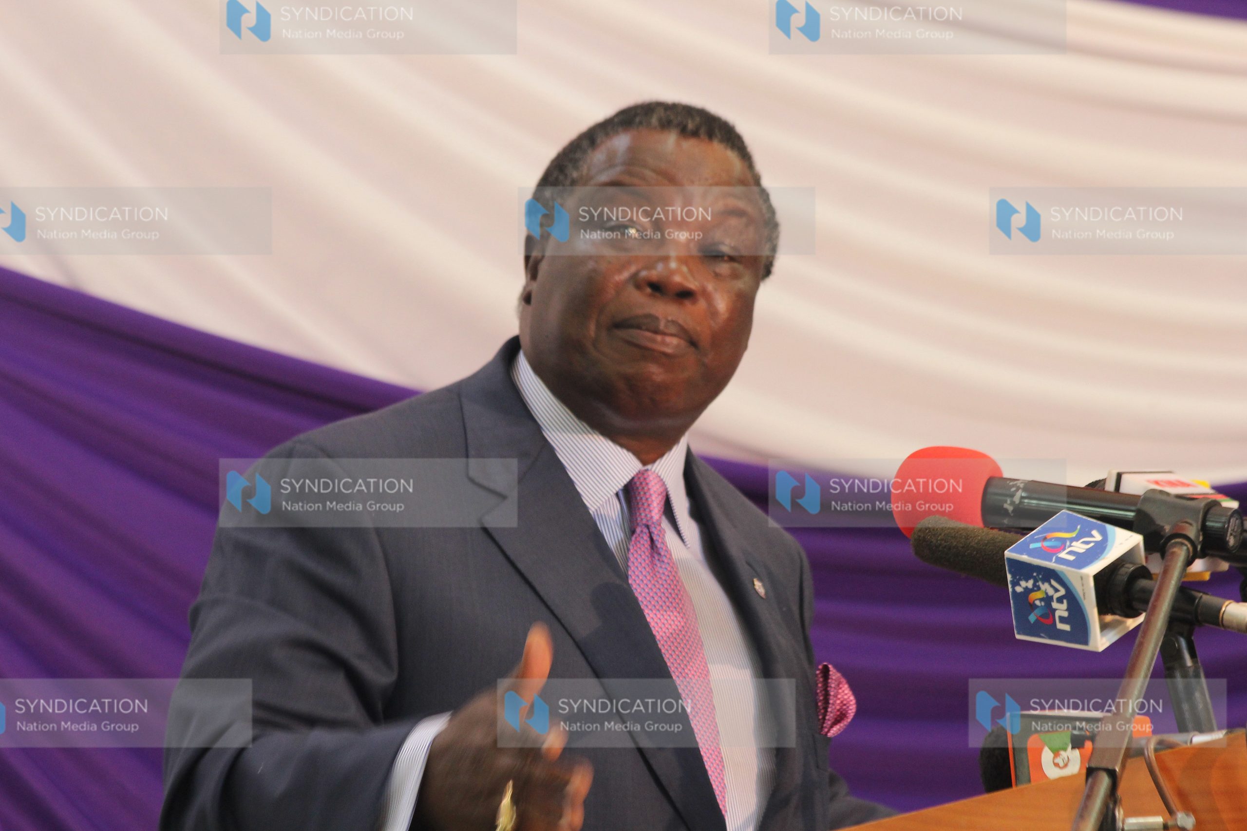 Francis Atwoli speaks during a Certificate Course in Trade Unionism