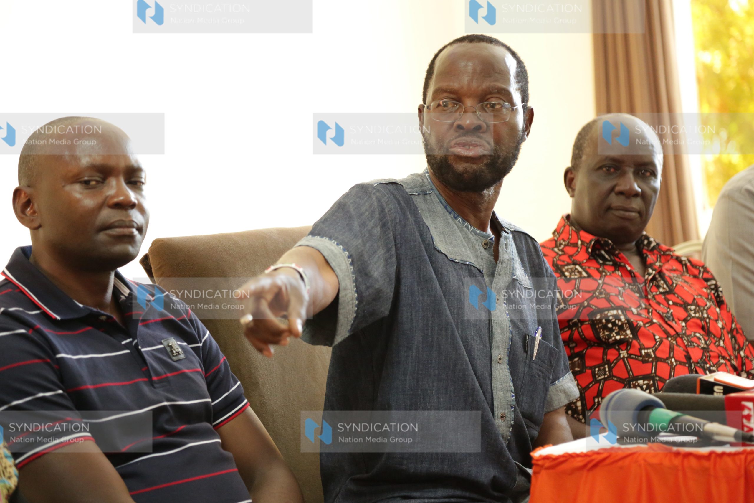 Kisumu Governor Anyang’ Nyong’o (centre)