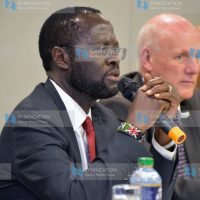Anyang’ Nyong’o moderates a roundtable session with the business community