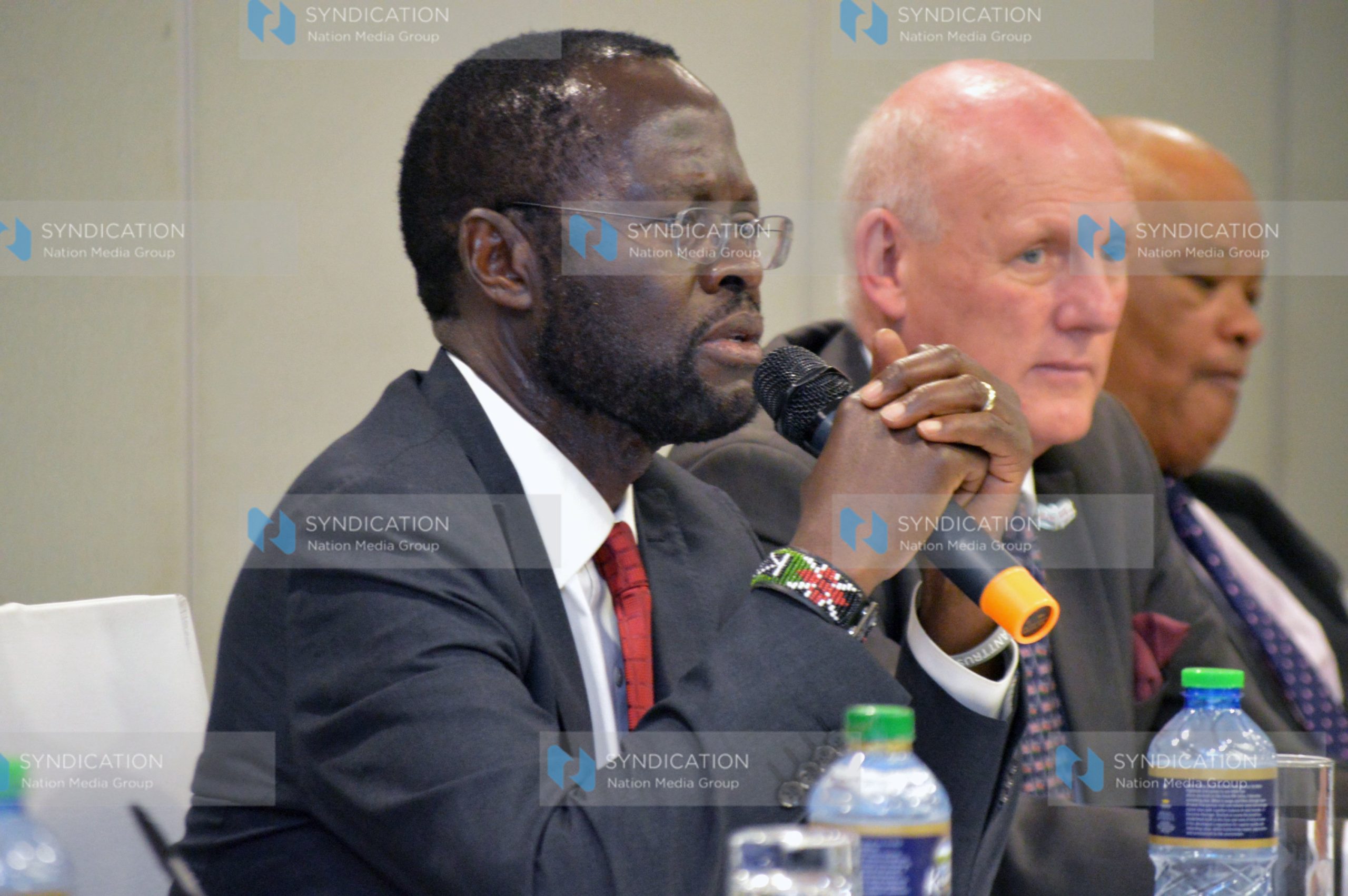 Anyang’ Nyong’o moderates a roundtable session with the business community