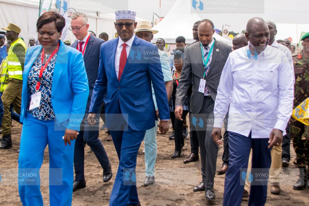 President William Ruto arriving at the Devolution Conference venue