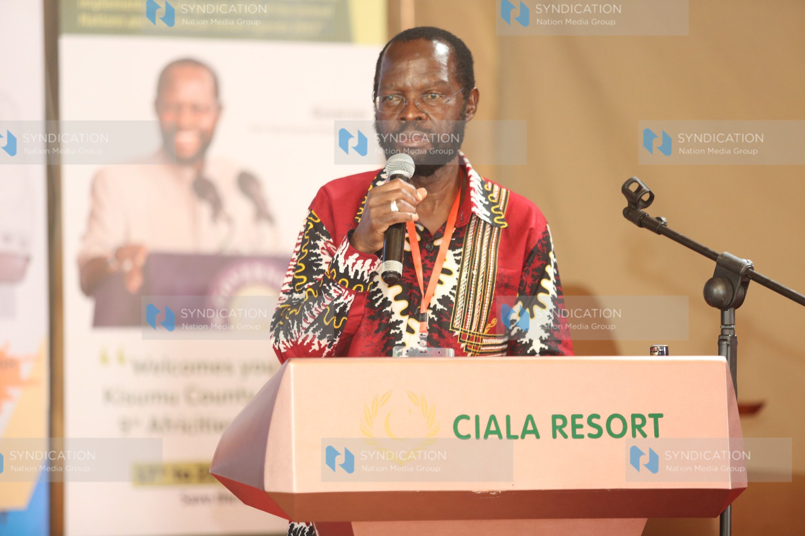 Kisumu Governor Anyang Nyong’o gives a speech