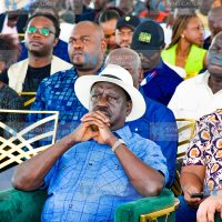 Raila Odinga during the launch of LV Marina in Kisumu