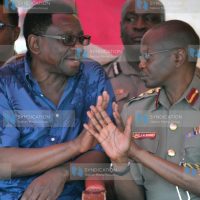 James Orengo (left) and IG Police Joseph Boinett