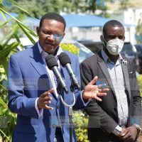 Machakos Governor Alfred Mutua (left)