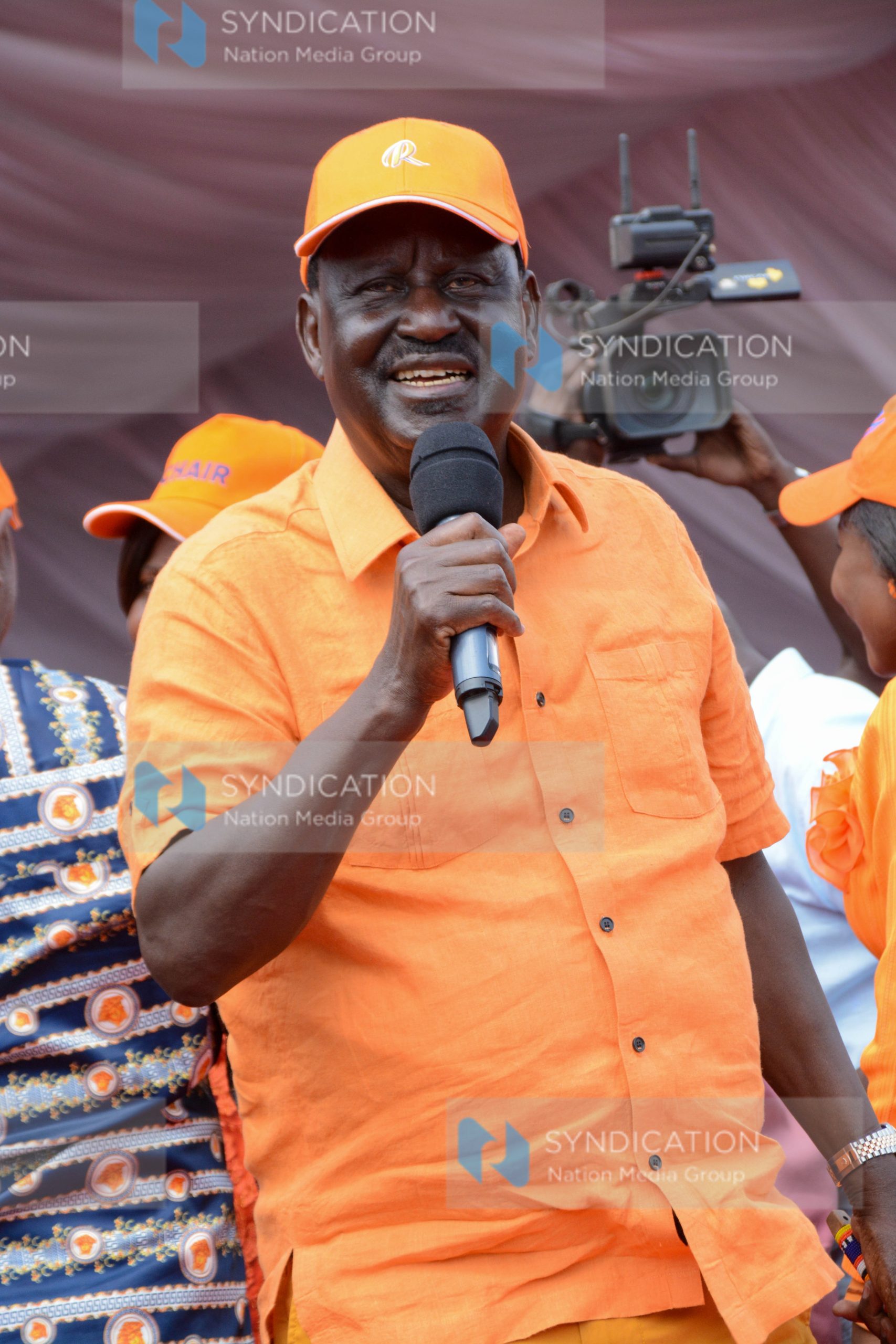 (ODM) Party Leader Raila Odinga addresses leaders and supporters