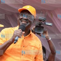 (ODM) Party Leader Raila Odinga addresses leaders and supporters