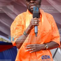 Prof Anyang' Nyong'o speaking at Bukiri Primary School